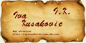 Iva Kušaković vizit kartica